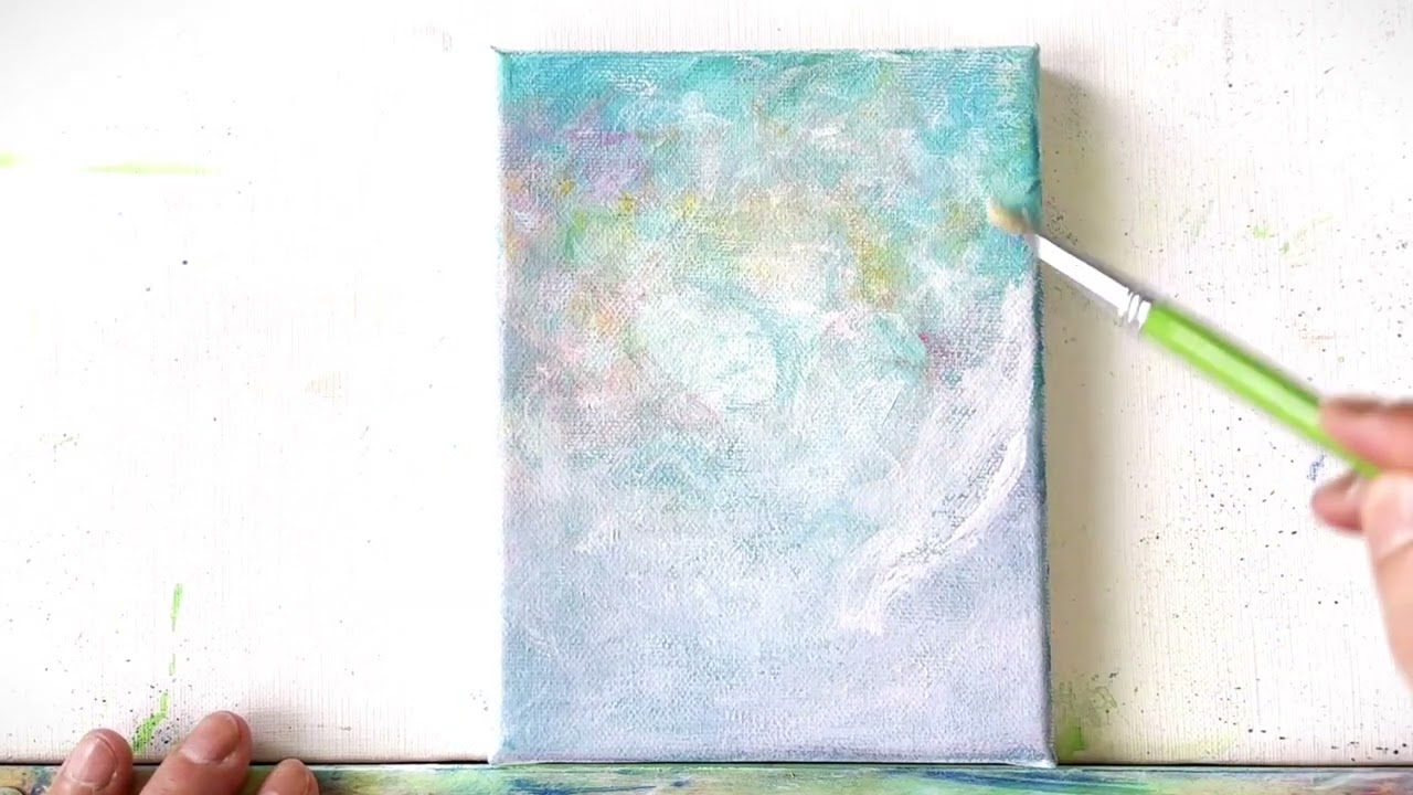 アクリル・ガッシュ 抽象画 温海 Warm Sea アクリルガッシュ 画用紙 30×40cm #絵画 #アート