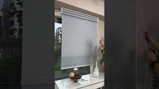 Açık Gri Çiftli Sistem Tül Stor Perde Eperde.com