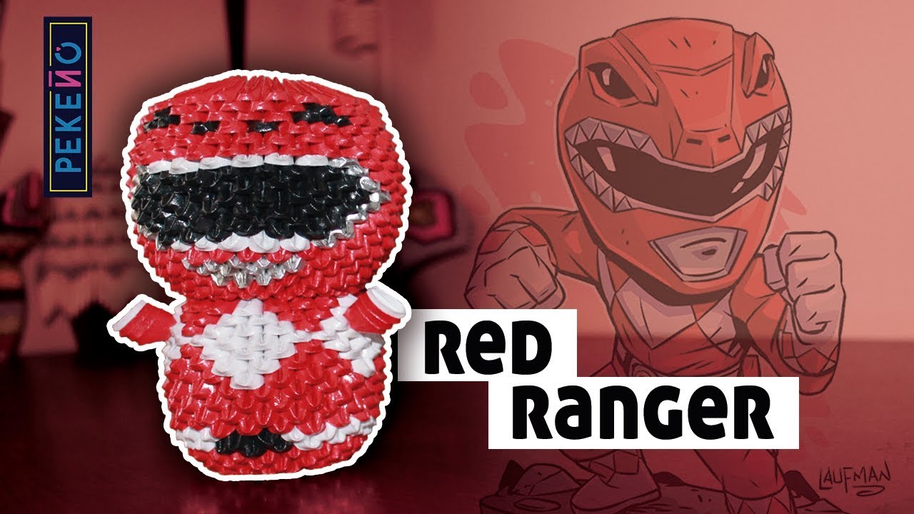 Red Ranger 3D Origami | Pekeño ♥ - YouTube