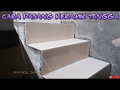 CARA MEMASANG KERAMIK  ANAK  TANGGA  YouTube