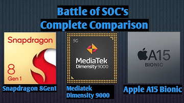 Snapdragon 8Gen1 vs Mediatek Dimensity 9000 vs Apple A15 ! Complete Comparison !