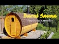 Barrel Sauna, step-by-step assembly