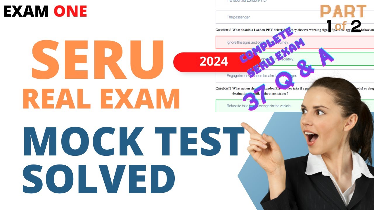 SERU Real exam complete mock test -Like real exam - All sections Part 1 of 2  #serumocktest