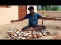 Primitive Technology | 20Kg Coconut Breaking and Water Drinking in Primitive Technology