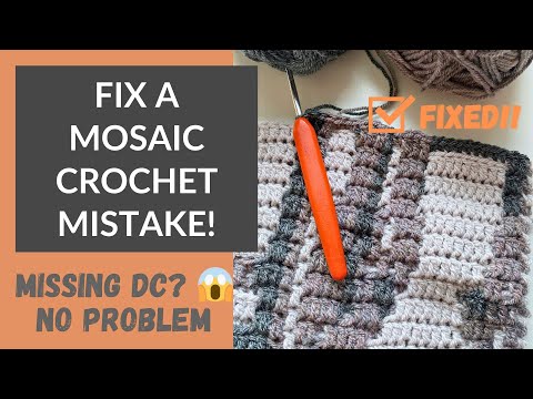 How to Fix a Missing Double Crochet in Mosaic Crochet (No Frogging!)