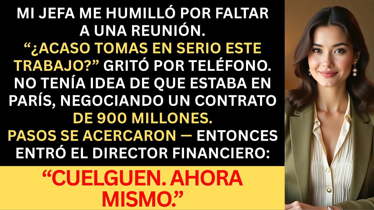 Mi jefa me humilló por faltar a una reunión — hasta que el director financiero dijo: “Cuelguen...