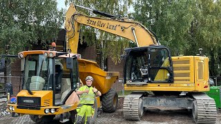 A new week😎👍. CAT 335 Prepering for road building👌