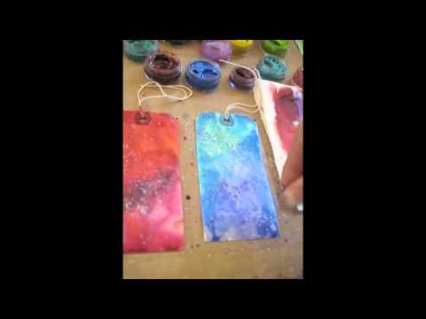 Marah Johnson's LuminArte and Flocked paper technique #1 