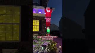 8FT Climbing Santa & Falling Elf: Ultimate Christmas Decor! #christmas #fyp