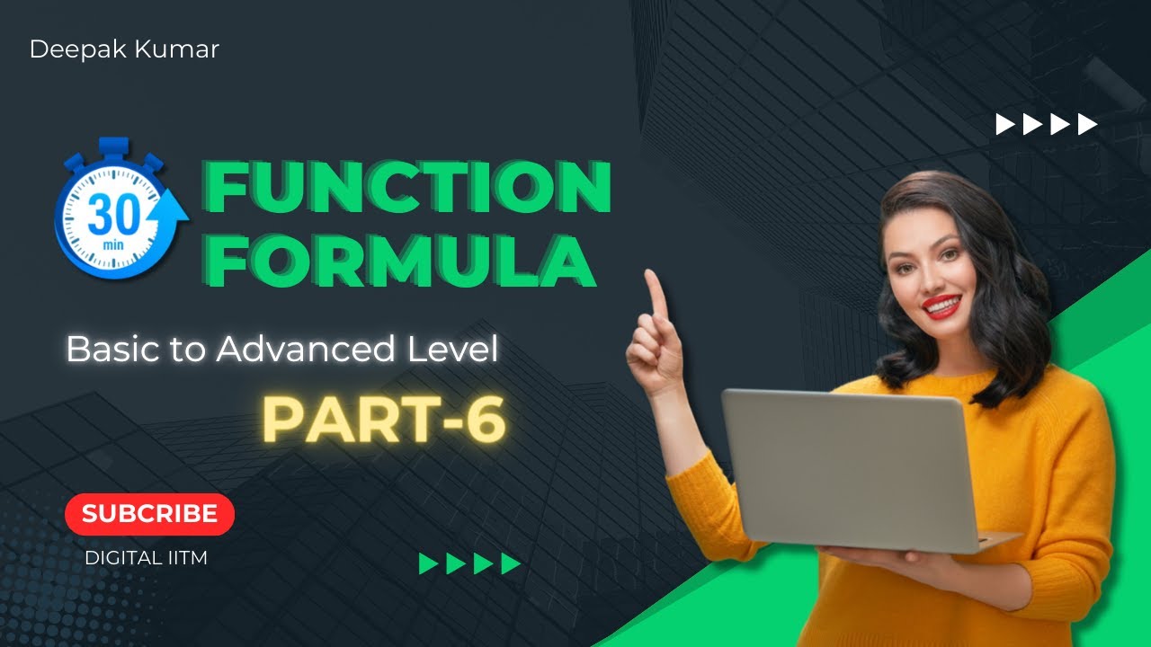 What is function and formula? Advanced Excel - YouTube