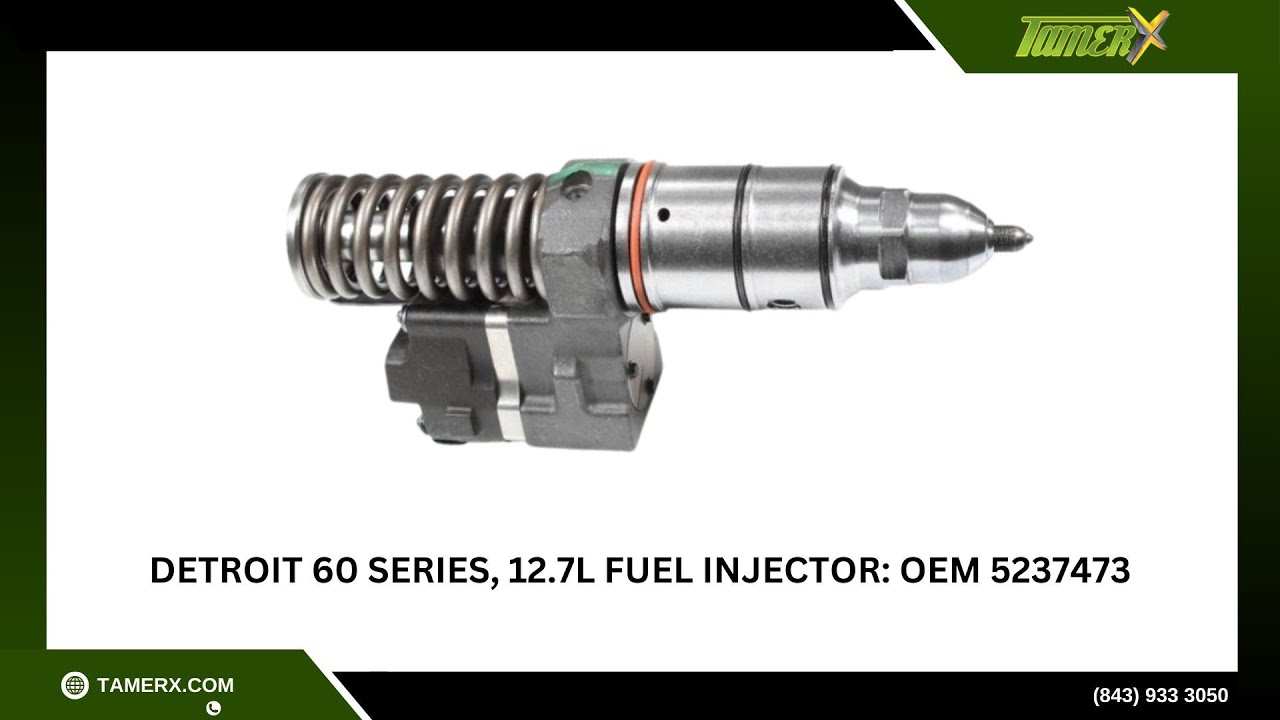 Detroit 60 Series, 12.7L Fuel Injector : OEM 5237473 - YouTube