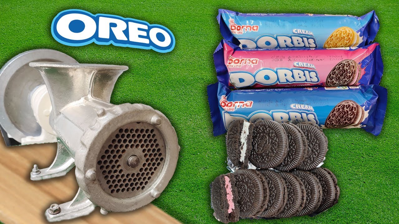 Experiment Oreo vs Meat Grinder Satisfying Videos Experiments Meat