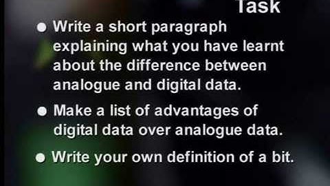 Understanding Analogue and Digital Data