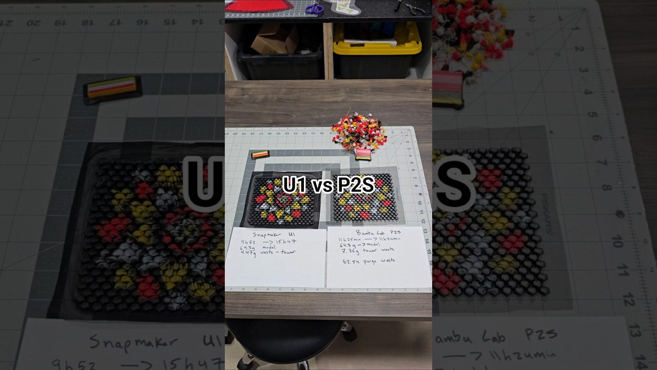 3D printed textiles on the Snapmaker U1 and Bambu Lab P2S