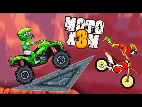 MOTO X3M Bike Racing ФИНАЛ ИГРЫ на Новом Зеленом Байке - полное прохождение мотогонок (Уровни 71-75)