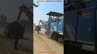 Amazing Machines👍Asphalt Milling Machine Operatings, Asphalt Top Surface Milling Smoothly❤️🩹#shorts