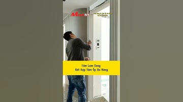 Kết hợp giữa tấm lam sóng và tấm ốp tường đa năng cho tường và cửa ra vào #thicongnoithat