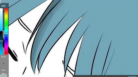 How I color hair on MedibangPaint (Android) /easy and fast way