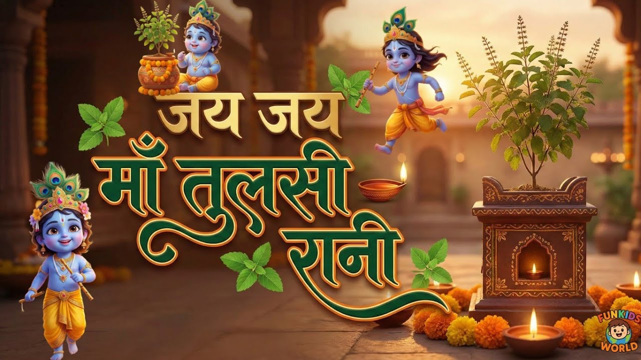 Jay Jay Maa Tulsi Rani | Tulsi Vivah | Devotional Song for Kids | FunKids World