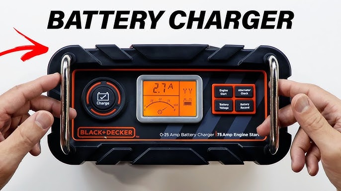  BLACK+DECKER BM3B Fully Automatic 6V/12V Battery Charger/ Maintainer with Cable Clamps and O-Ring Terminals : Automotive