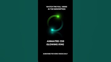 ASMR Programming - CSS Creative Glowing Ring Animation - No Talking #shorts #asmrprogramming  #css