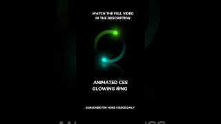 ASMR Programming - CSS Creative Glowing Ring Animation - No Talking #shorts #asmrprogramming  #css
