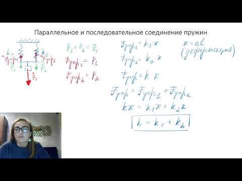 Коэффициент жёсткости при последовательном и параллельном соединение пружин