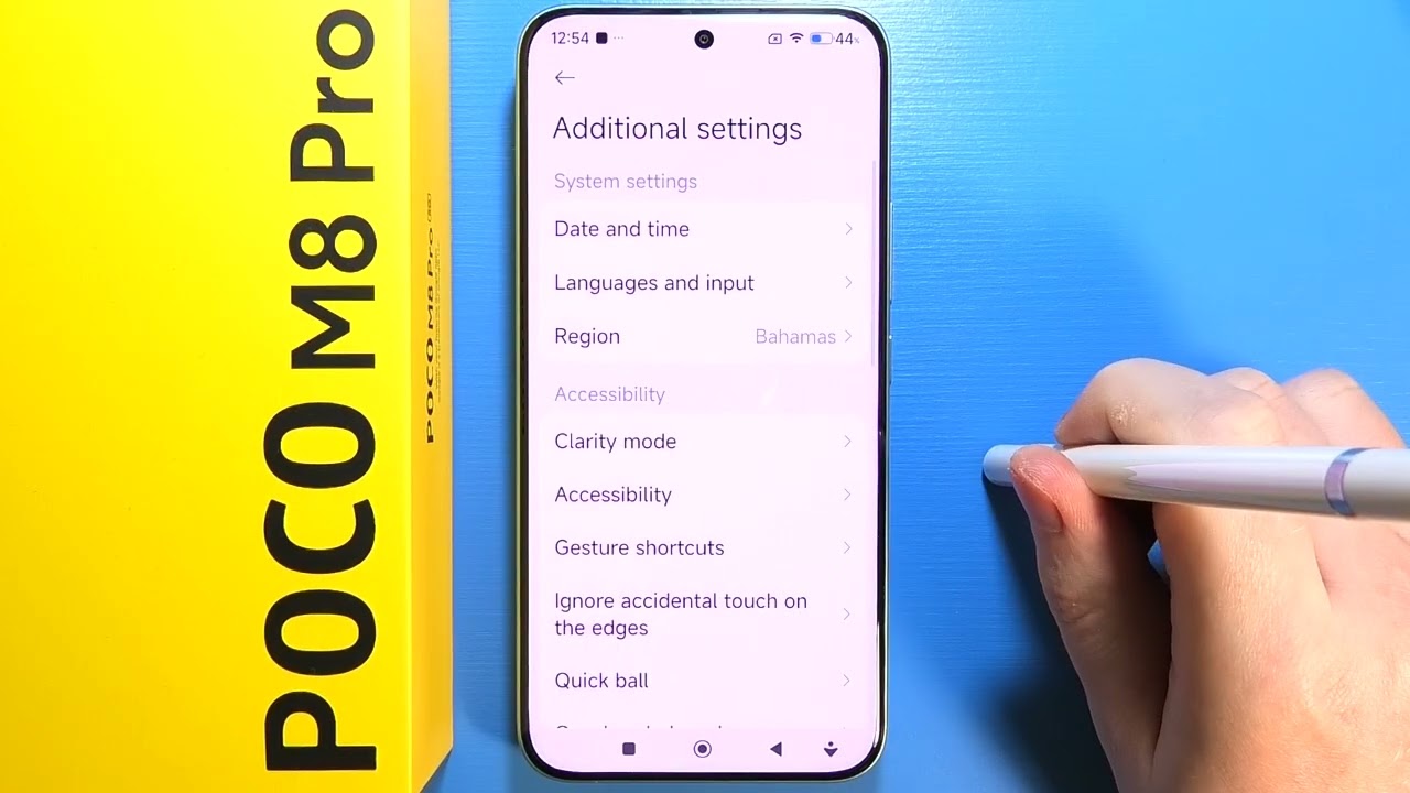 POCO M8 Pro 5G: Как отключить задержку при нажатии и удержании