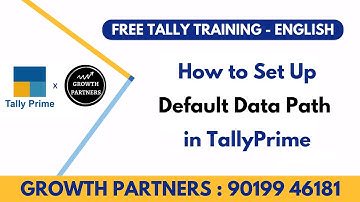 How to Set Up Default Data Path in TallyPrime