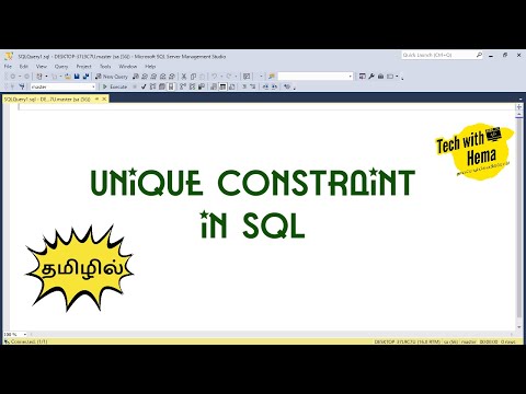 Unique constraint SQL in tamil | Learn Sql in tamil | DBMS in tamil | MSSQL