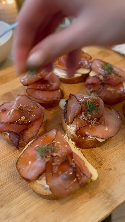 Брускетты на праздничный стол #готовка #вкуснаяеда #закуска #брускетта ...