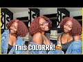 IM RED AGAIN! OBSESSED with this HAIR! | Kinky Curly textured wig EASY install KLAIYI HAIR