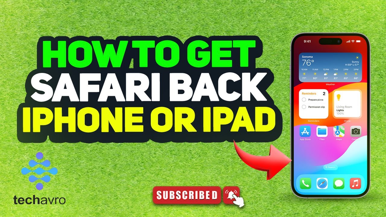 How to get safari back on iphone or iPad 2024 - YouTube