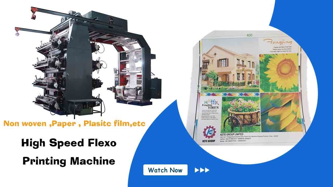 Flexo printing machine | 6 color printer | high speed printing machine ...