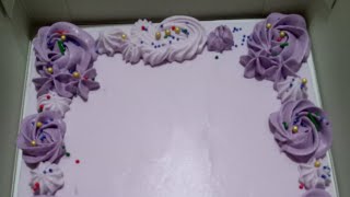 ube cake / whip cream icing