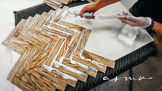 Coffee table parquet | ASMR | Exotic wood woodworking