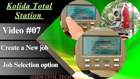 How to Create new job in Kolida Total Station in urdu|hindi | job Selection option.#jobcreation#jobs