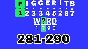 Figgerits 281 282 283 284 285 286 287 288 289 290