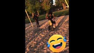 kid gets hit from swing