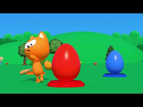 Meow Kitty lompat ke clouds! बादल से गिरे फल 🍓🍌 Cartoons anak-anak • बच्चों के लिए Котенок Котэ