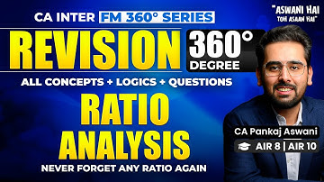 Target 90% | Ratio Analysis Revision | All Concepts, Logics & Questions | CA Inter FM Revision