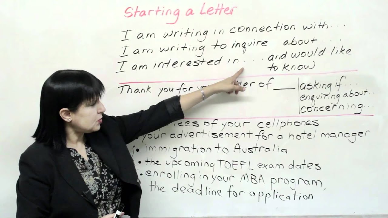 How to write the beginning of a letter