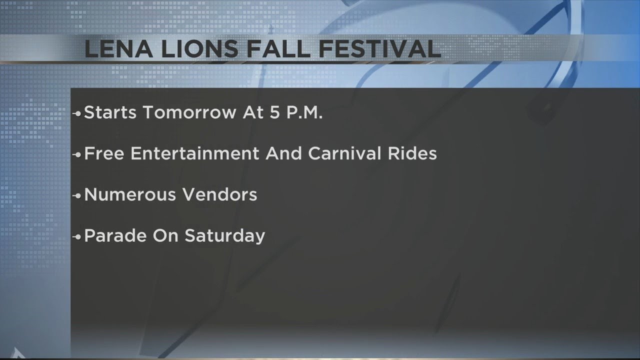 Lena Lions Fall Festival Kickoffs Friday