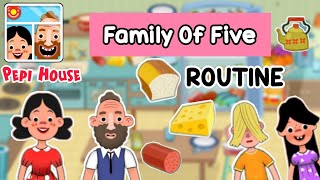 💕Family Of Five 5 Routine In Pepi House | Pepi House Family Routine screenshot 5