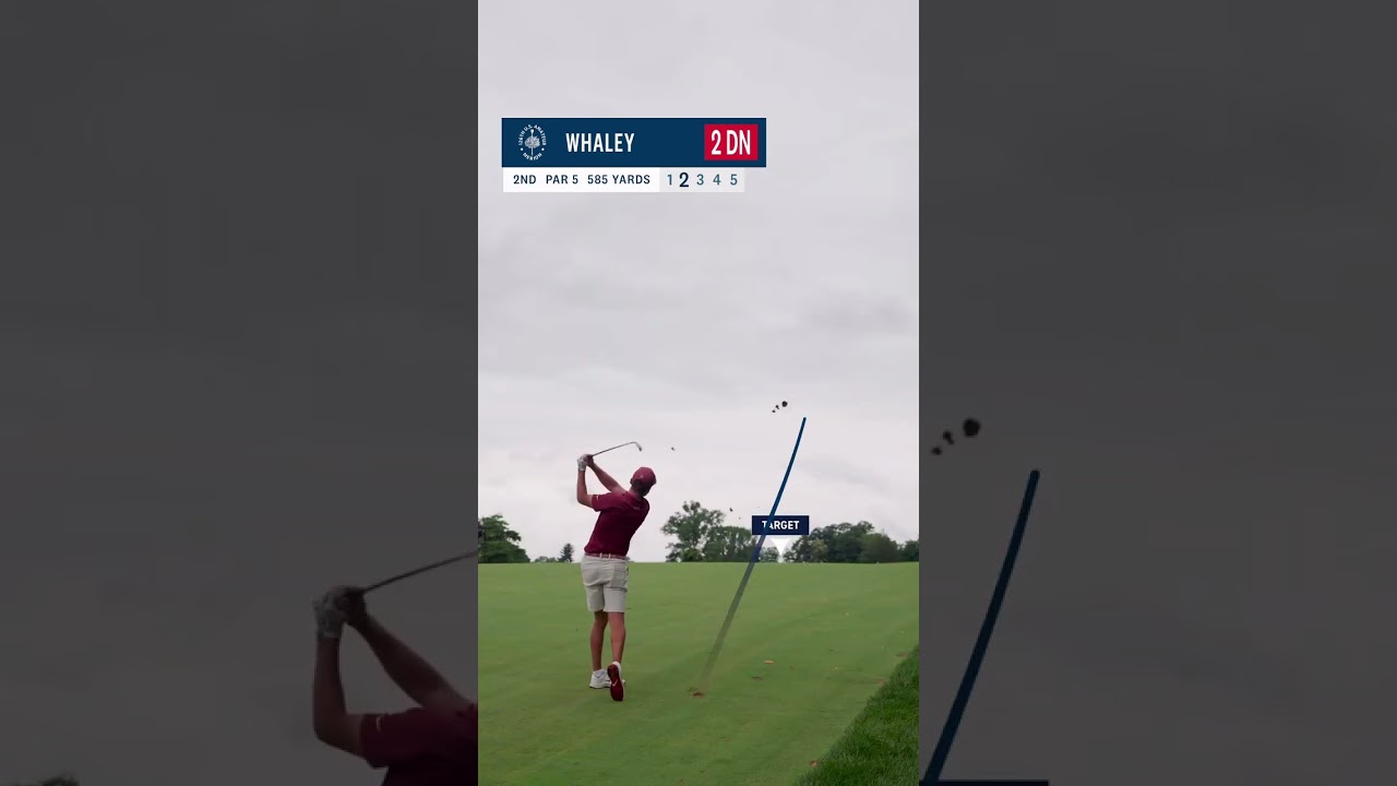Jack Whaley is making his move in the afternoon match at Merion.