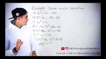 Solve Quadratic Equations with Factoring - Grade 10 Academic Math (MPM2D, Ontario)