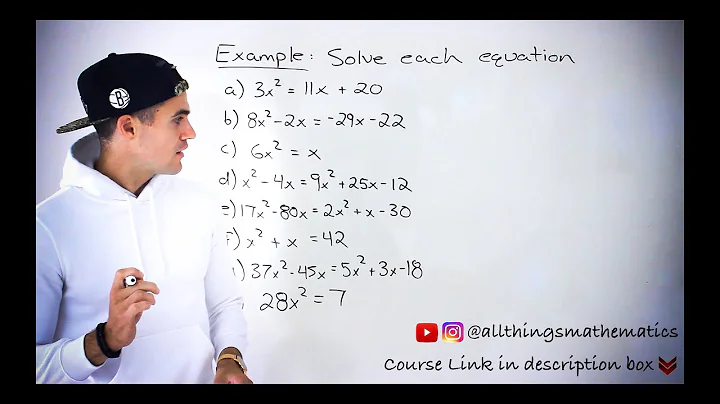 Solve Quadratic Equations with Factoring - Grade 10 Academic Math (MPM2D, Ontario)