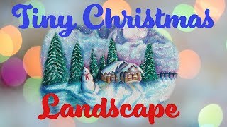 Tiny Christmas Landscape Drawing