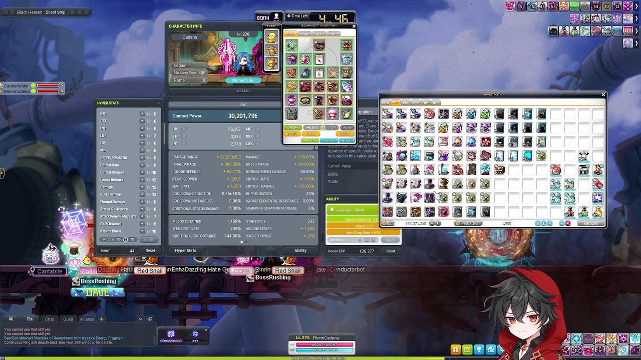 [Kronos] Maplestory  5-10-15 tonight, doing all my solo bossing and duo ctene bossing =)