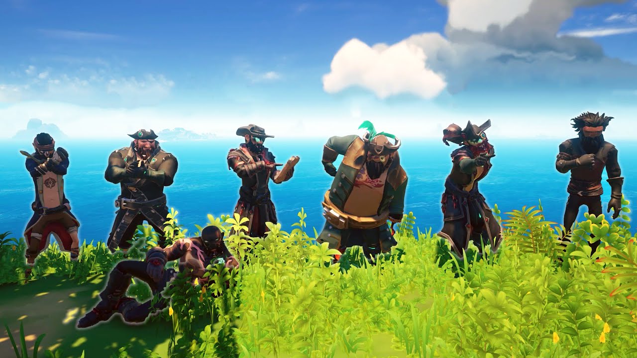 A Bunch of Strangers do The Glitterbeard Easter Egg in Sea of Thieves